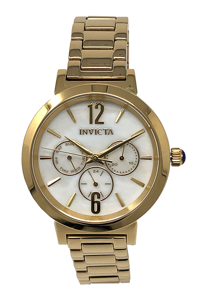 Invicta Angel Womens Quartz 39mm Stainless Steel Case Gold Dial - Model - 31084