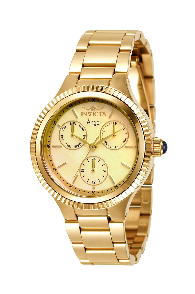 Invicta Angel Womens Quartz 36mm Stainless Steel Case Gold Dial - Model 31270