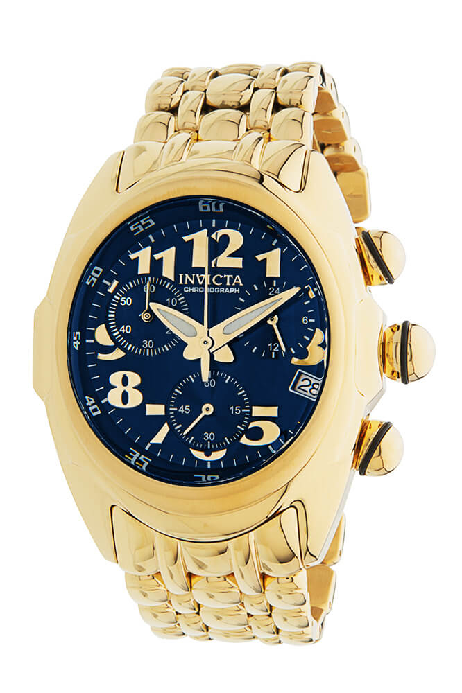 Invicta Lupah Quartz Mens Watch - 46mm Stainless Steel Case, Stainless Steel Band, Gold (31412)