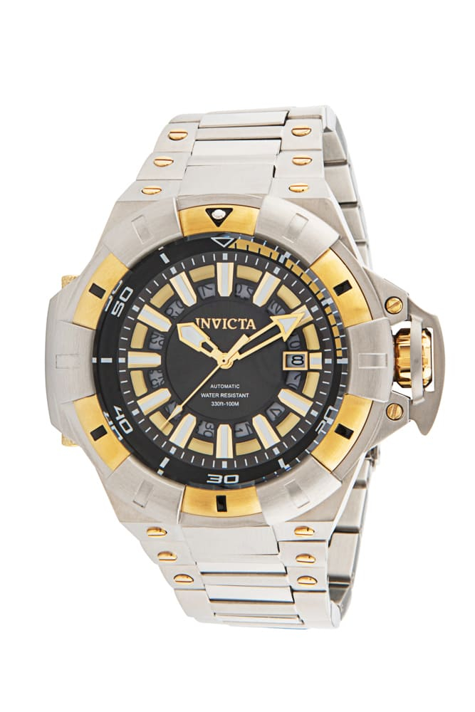 Invicta Akula Automatic Mens Watch - 52.5mm Stainless Steel Case, Stainless Steel Band, Steel, Gold (31815)