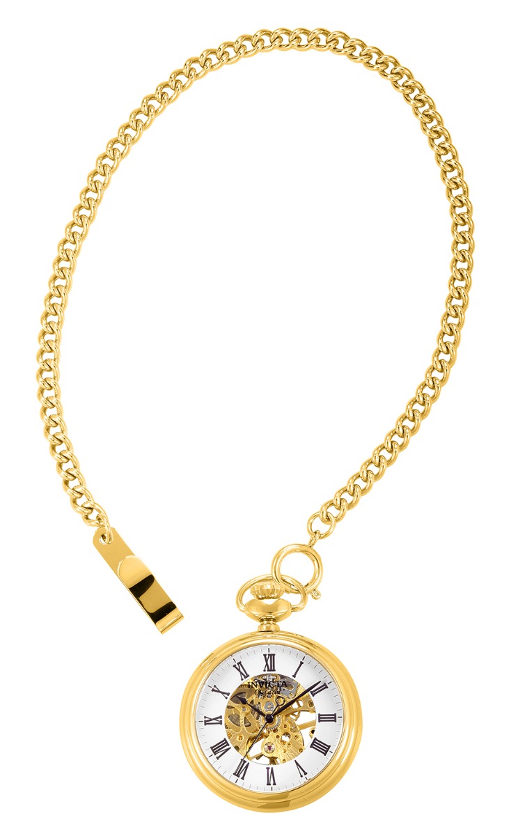 Invicta pocket watch discount gold