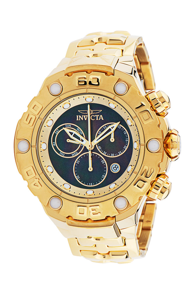Invicta Excursion Quartz Mens Watch - 57.2mm Stainless Steel Case, Stainless Steel Band, Gold (33397)
