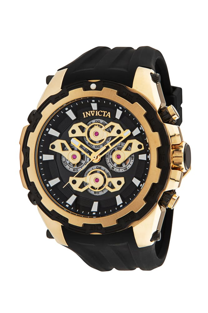 Invicta Specialty Quartz Mens Watch - 50mm Stainless Steel Case, Silicone Band, Black (34213)