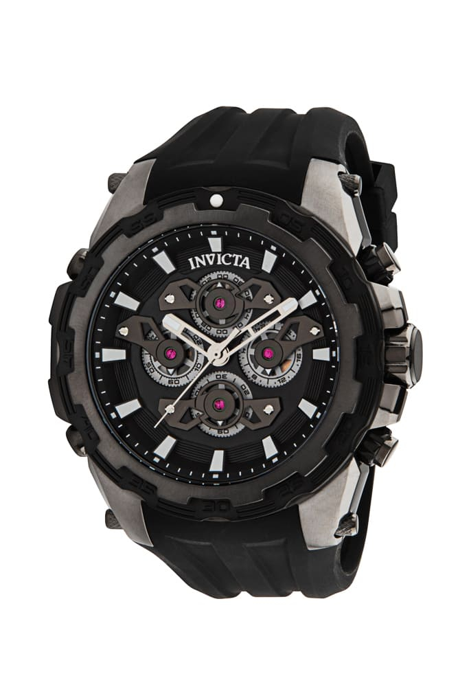 Invicta Specialty Quartz Mens Watch - 50mm Stainless Steel Case, Silicone Band, Black (34219)