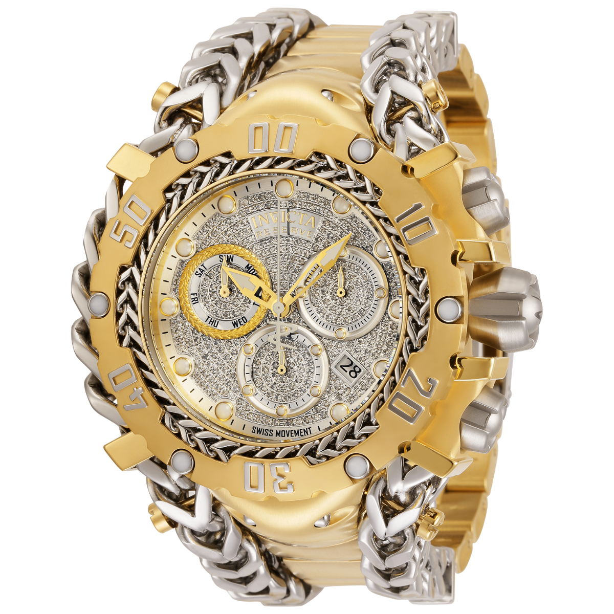 Invicta NFL Las Vegas Raiders Swiss Ronda Z60 Caliber Men's Watch - 51mm,  Steel (36149)