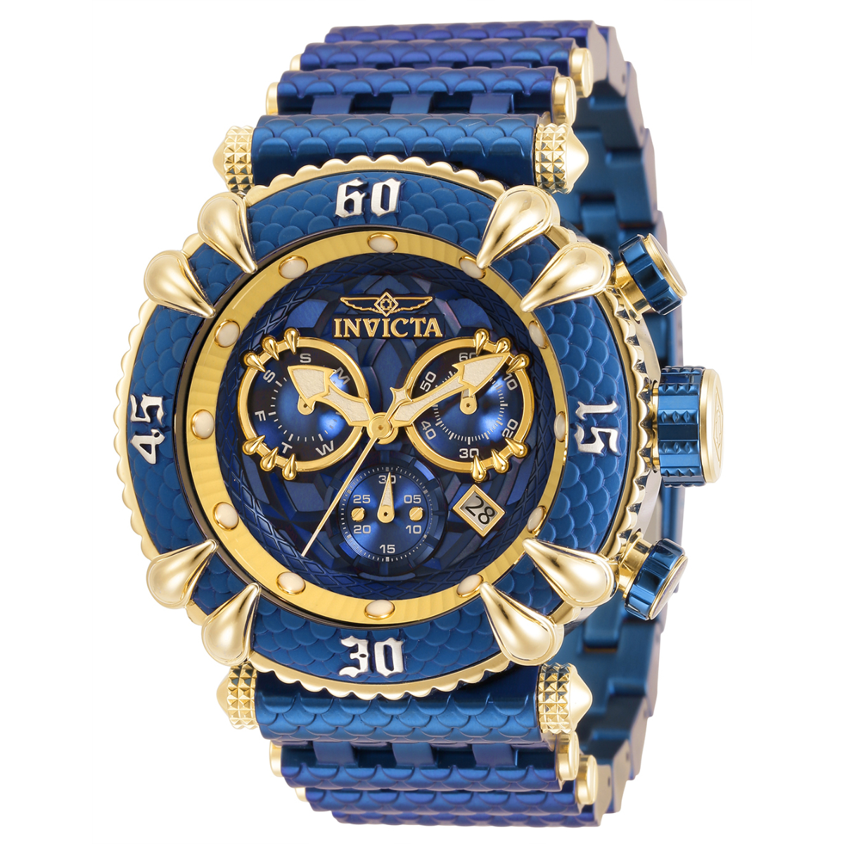 Invicta Subaqua Swiss Ronda Z60 Caliber Men's Watch - 52mm, Gold, Blue  (34701)