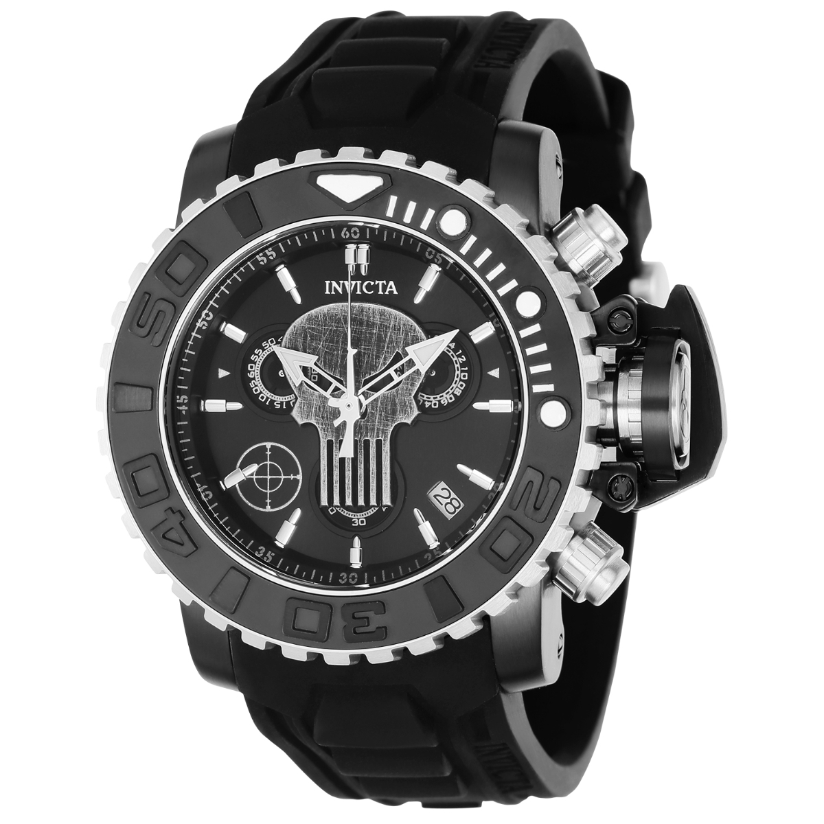 Buy Invicta Marvel Punisher World Time Quartz Black Dial Men's Watch 33311  at Amazon.in
