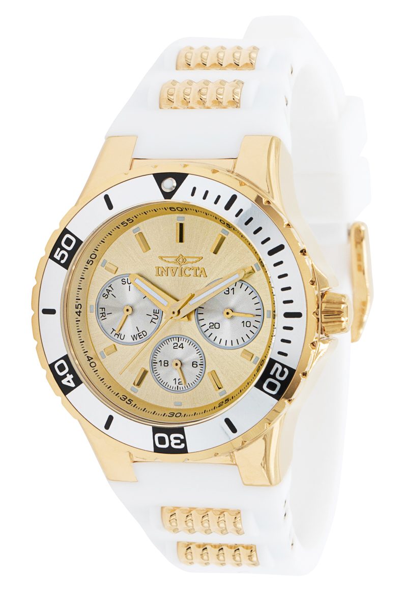 White and outlet gold invicta watch