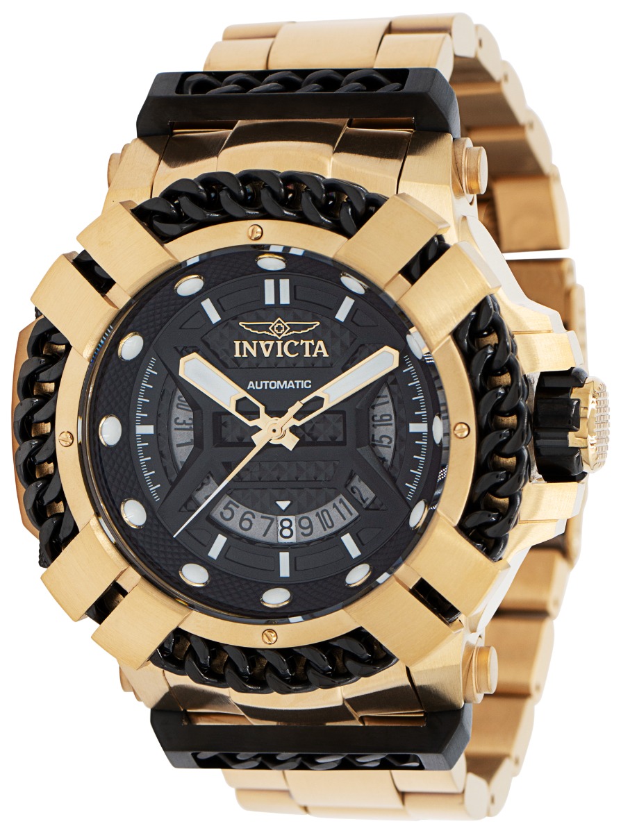 Renewed Invicta Bolt Automatic Men's Watch - 55mm, Black, Gold (AIC-38032)