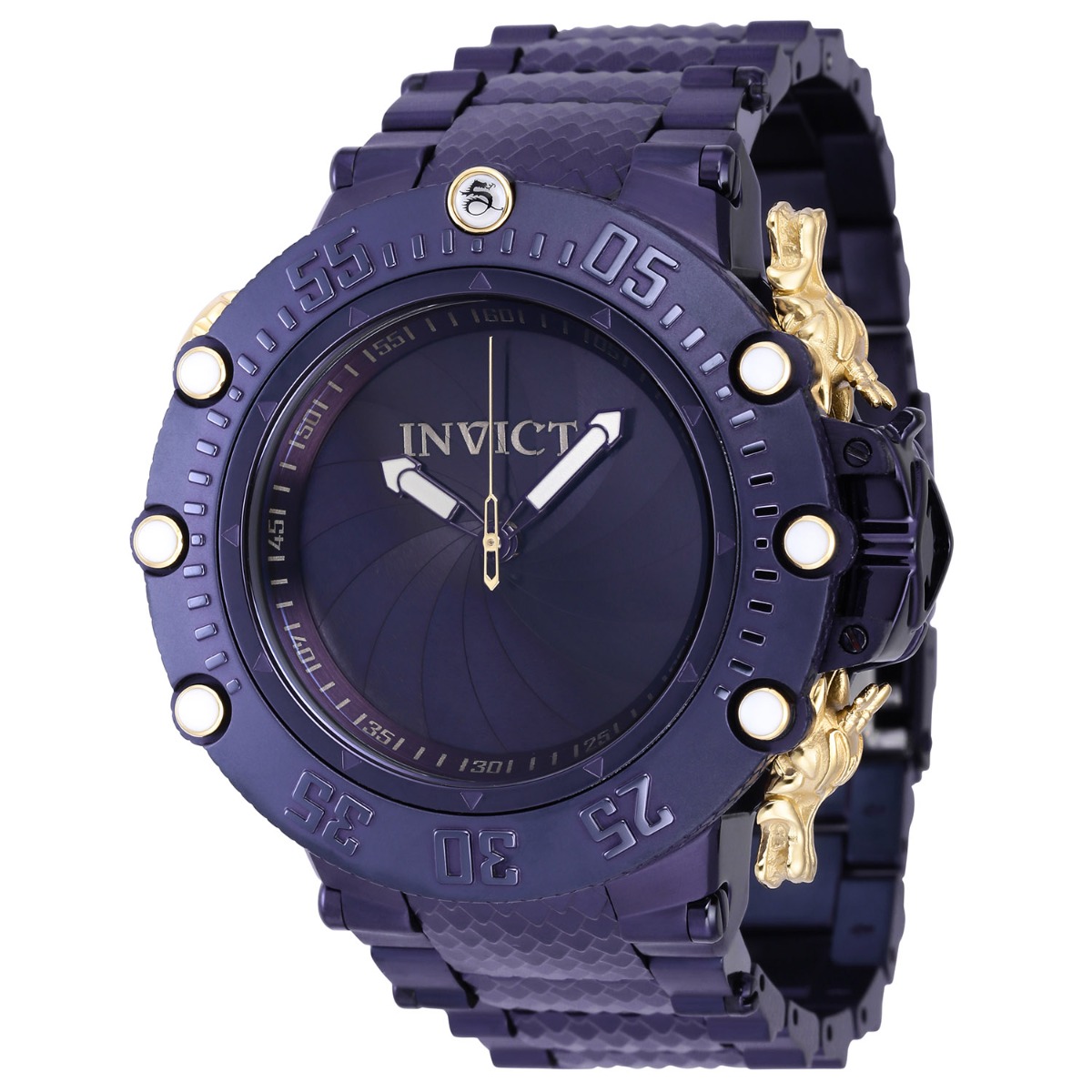 Invicta Subaqua 0.11 Carat Diamond Swiss Ronda 5050.C Caliber Men's Watch  w/ Mother of Pearl Dial - 52mm, Purple (38715)