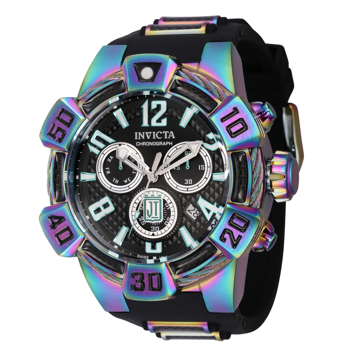 Swiss Edition Men's Luxury Bracelet Watch with Sport Bezel and Swiss M  メンズ腕時計