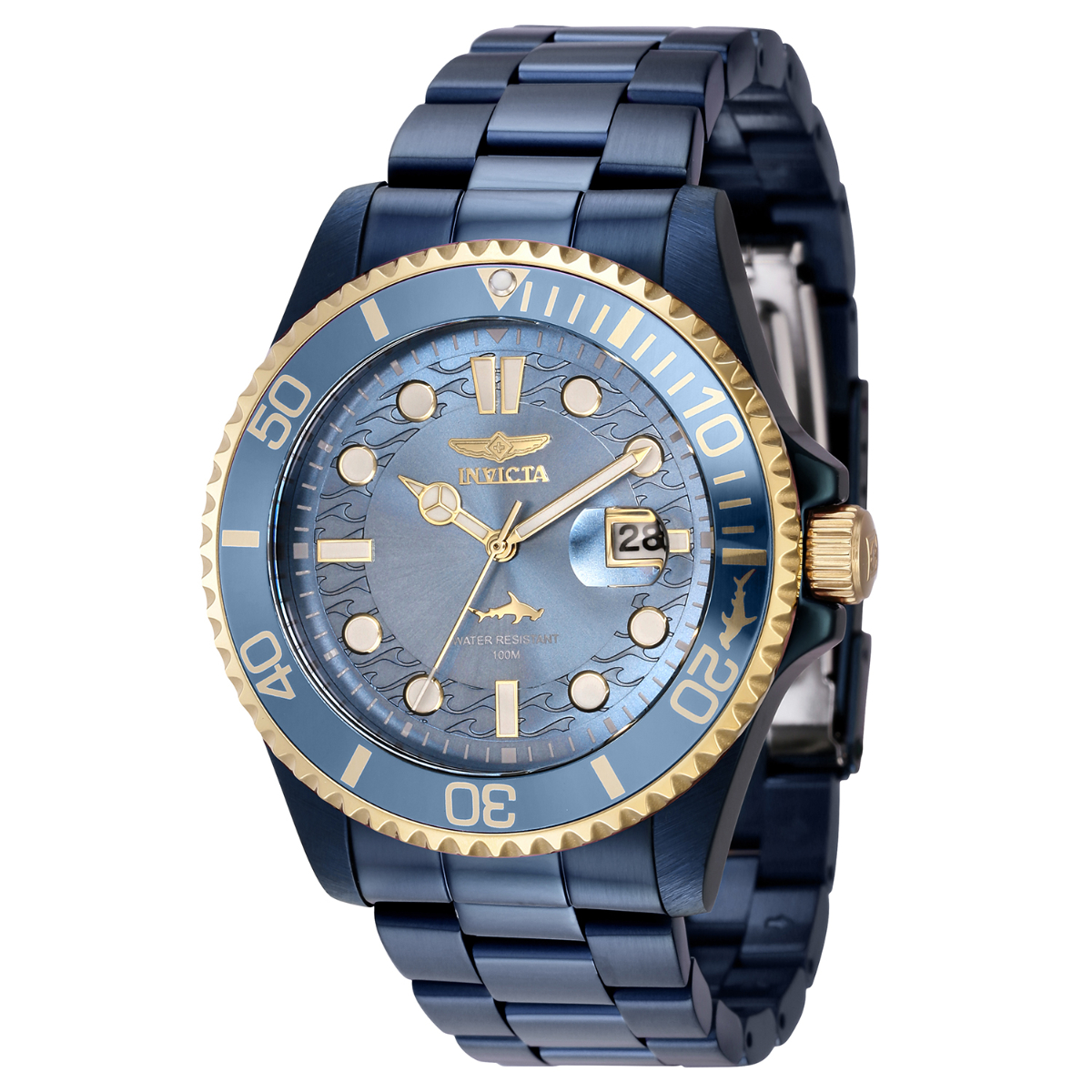  Invicta Men's 22019 Pro Diver Analog Display Quartz Silver  Watch : Clothing, Shoes & Jewelry