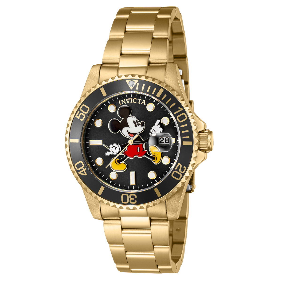 Invicta gold 2025 mickey mouse watch