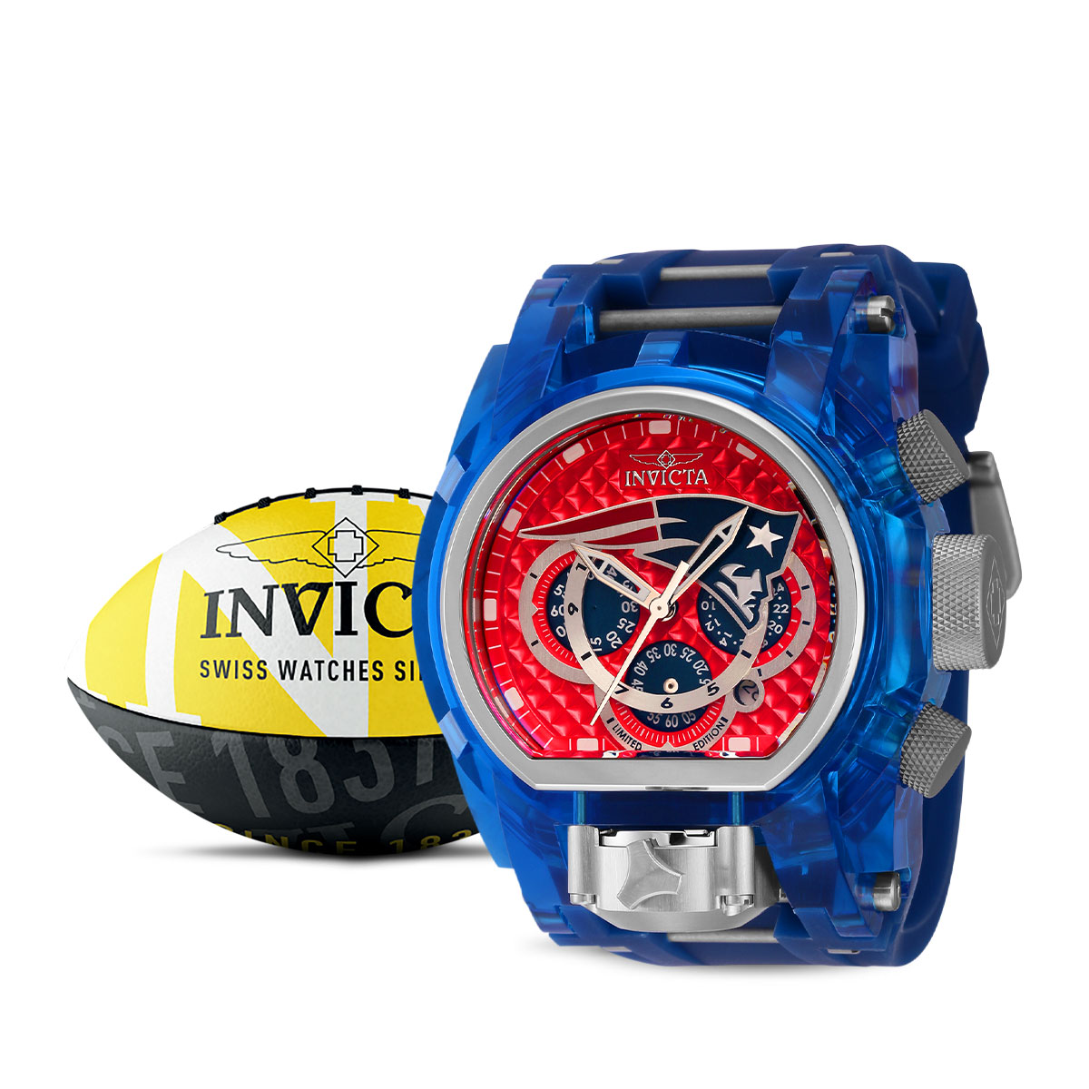 Invicta NFL Las Vegas Raiders Swiss Ronda Z60 Caliber Men's Watch - 52mm,  Steel, Aqua Plating (35190)