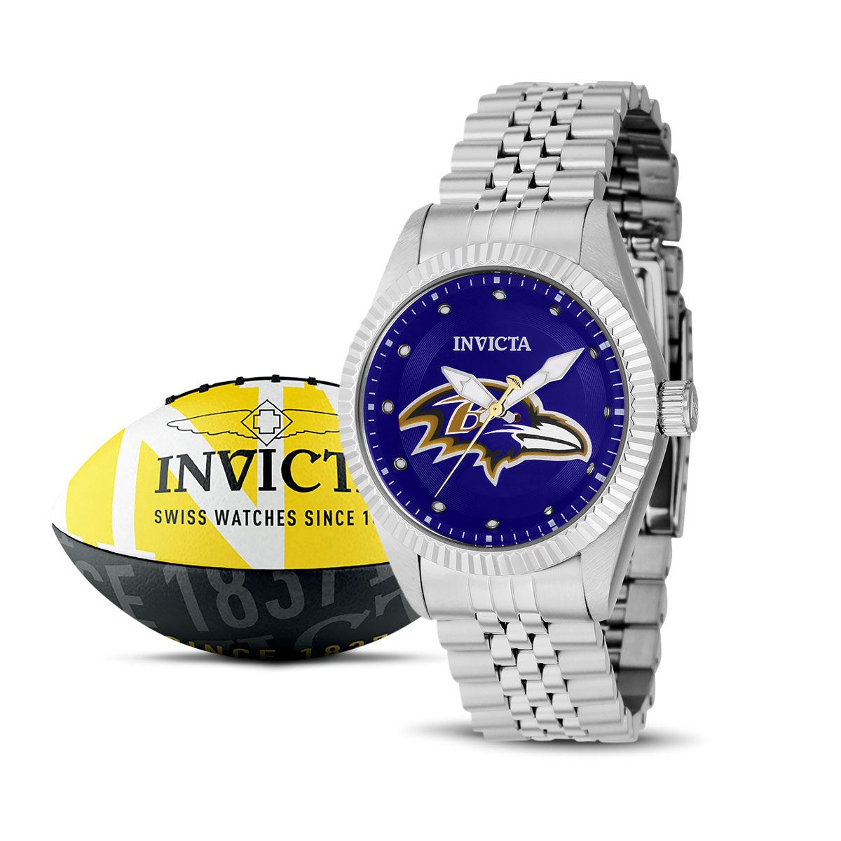 Invicta NFL Baltimore Ravens Quartz Purple Dial Men's Watch 41456  886678555321 - Watches, NFL - Jomashop