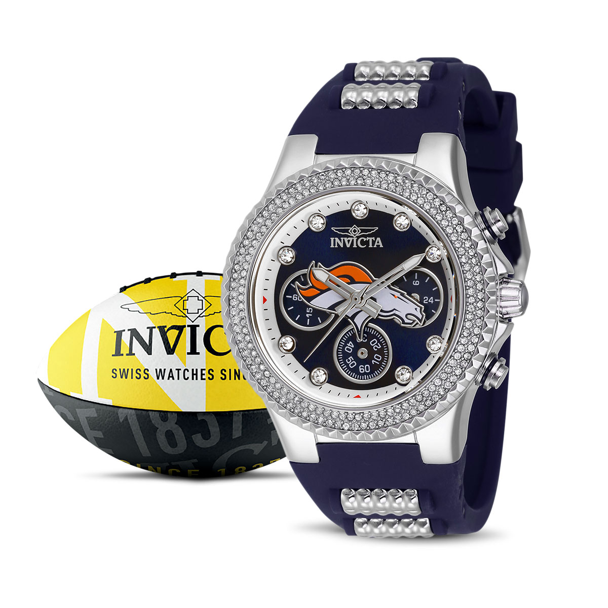 Women's NFL Silicone with Stainless Steel Barrel Inserts Black (Las Vegas  Raiders ) Dial Watch