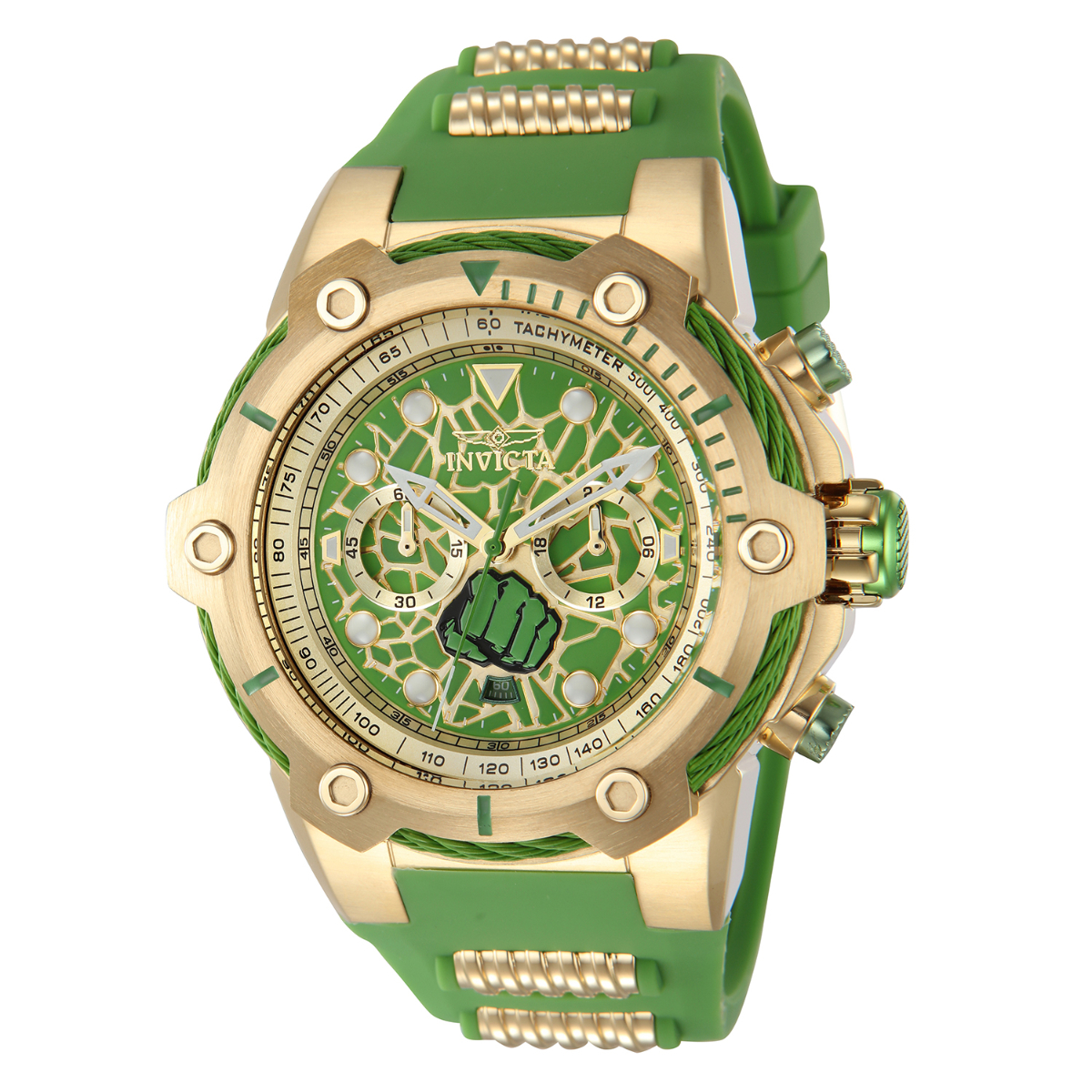 Invicta gold green sale