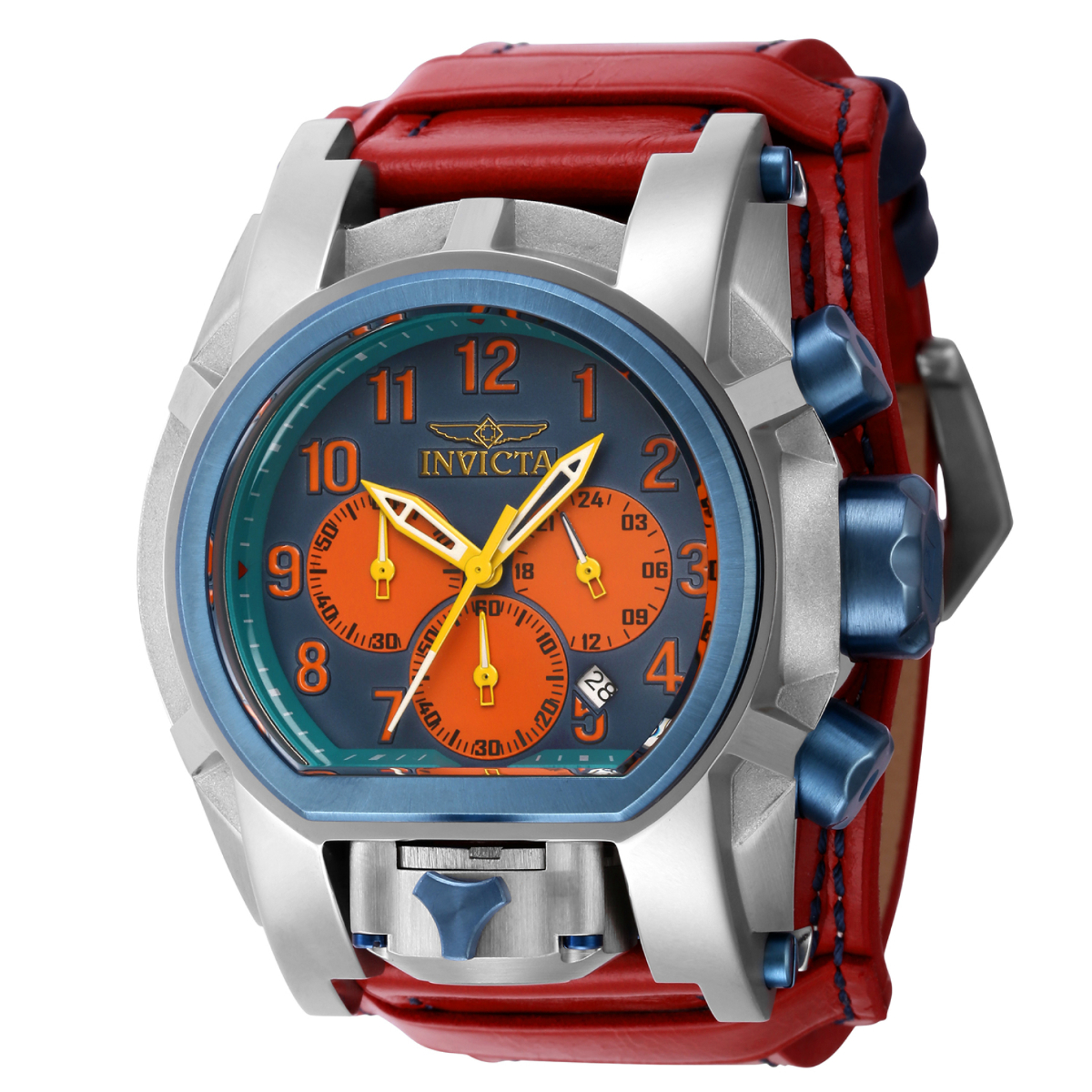 Invicta red outlet and blue watch