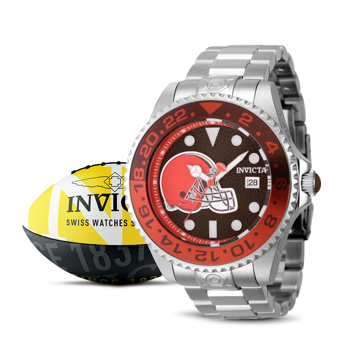 Invicta 36943 Mens NFL Washington Commanders Quartz 3 Hand Dial Watch, Red,  Orange & White