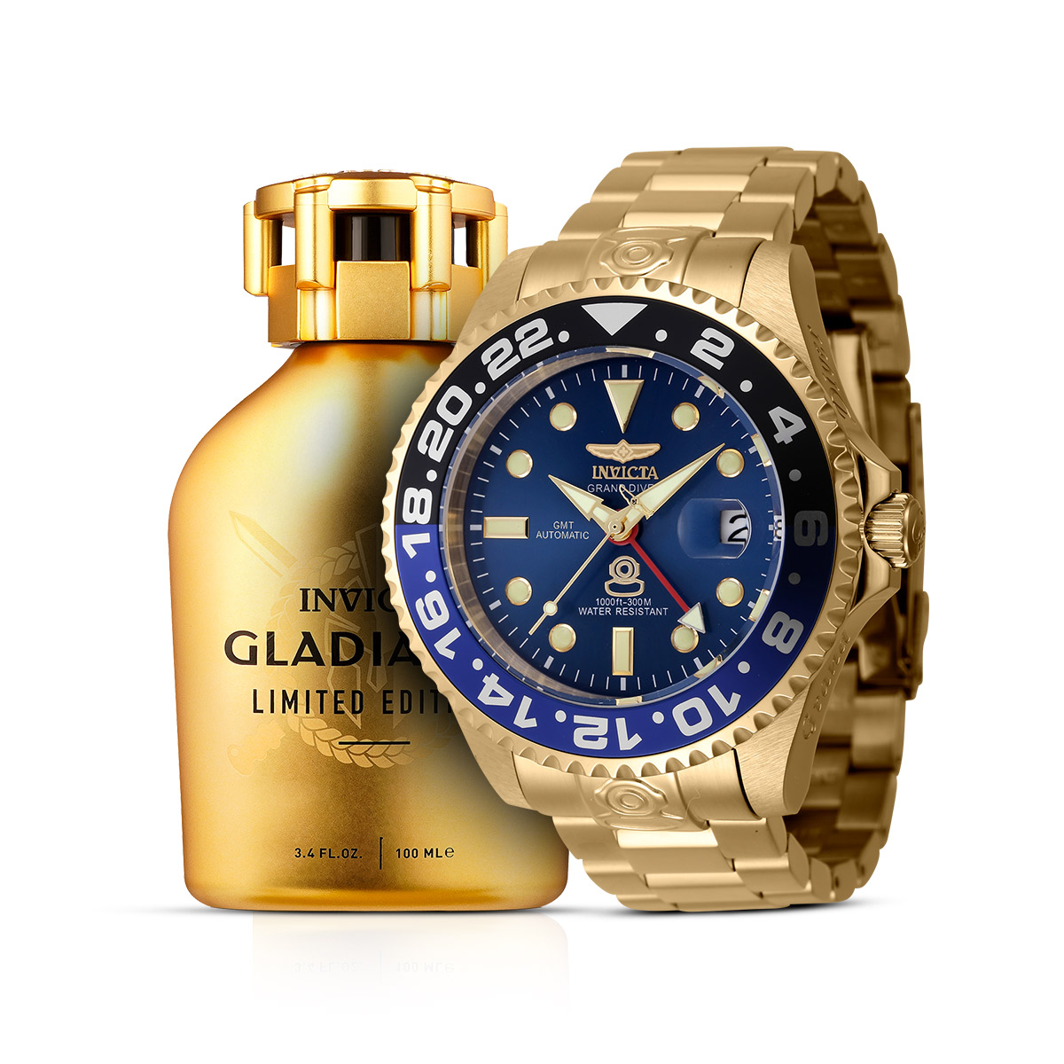 インビクタ 47mm グランドダイバー ダブルゴールド / シャンパンダイヤル