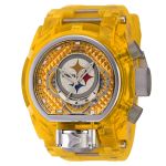 Invicta NFL Pittsburgh Steelers Bolt Yellow Chronograph Silicone Watch 52mm  New