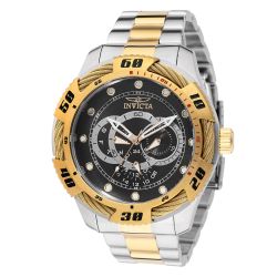 INVICTA ゴールド アナログクォーツ腕時計と付属品付 腕時計 メンズ 黒ゴールド デカくてゴツい インビクタ クォーツ