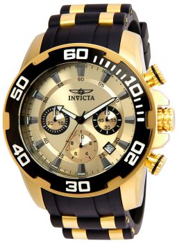 Invicta Pro Diver SCUBA Men's Watch - 50mm, Gold, Black (22346)