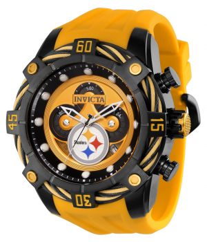 Invicta NFL Pittsburgh Steelers Men's Watch - 52mm, Yellow (35862)