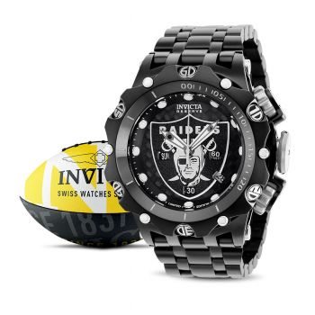 Invicta NFL Las Vegas Raiders Quartz Black Dial Men's Watch 41473