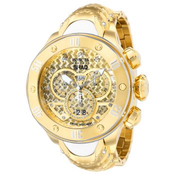 Invicta SHAQ .16 Carat Diamond Men's Watch - 54mm, Gold, White (37752)