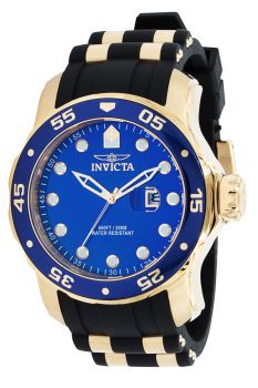新品再入荷Invicta 48mm プロダイバー GMT ゴールド＆ブラック スイスムーヴ 腕時計(アナログ)