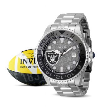 : Invicta NFL Las Vegas Raiders Women's Watch - 39mm. Steel.  Black (42753) : Clothing, Shoes & Jewelry