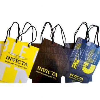 Invicta Gift Bags, 6 Pcs Set, Black, Yellow(IPM002-1)