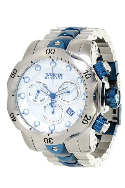 Invicta Reserve Venom Men's Watch w/ Mother of Pearl Dial - 53.7mm, Steel,  Dark Blue (ZG-32126)