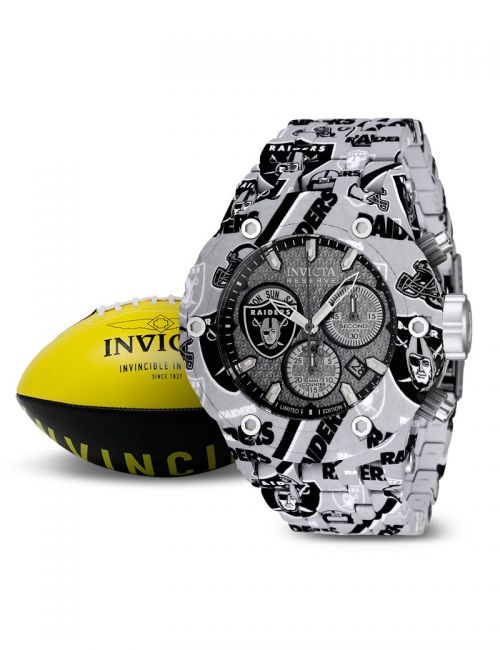 Invicta NFL Las Vegas Raiders Men's Watch - 53mm, Black