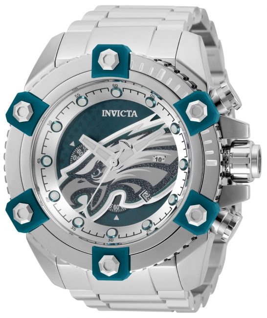 NFL, Accessories, Philadelphia Eagles Nfl Team Logo Stainlesssteel Silver Mens  Watch New