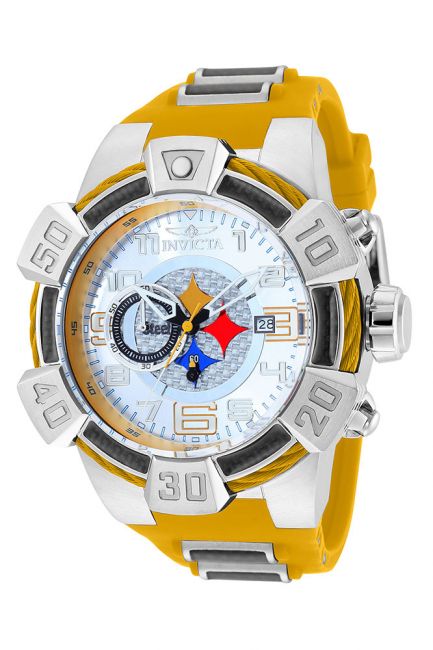 Invicta NFL Pittsburgh Steelers Quartz Black and Silver Dial Men's