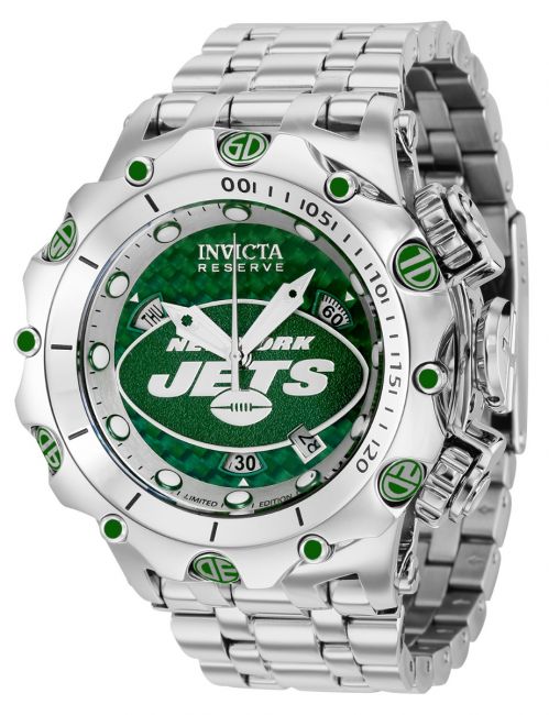 Invicta NFL 43mm New York Jets Quartz Bracelet Watch 