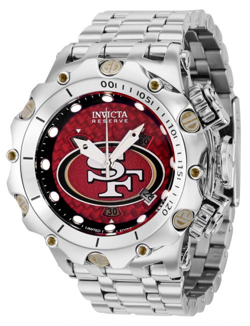 Invicta Nfl San Francisco 49ers Quartz Red Dial Watch For