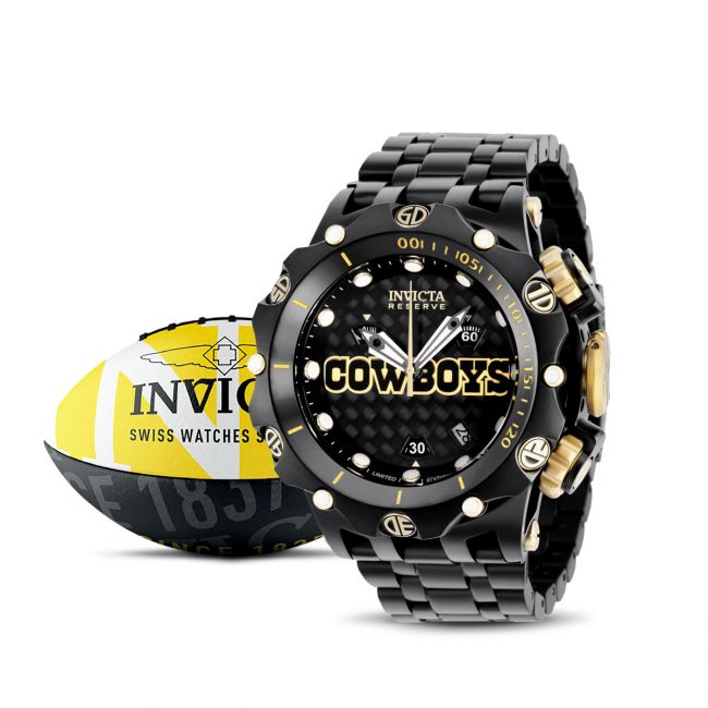 Invicta NFL Dallas Cowboys Chronograph Black Dial Mens Watch 36163