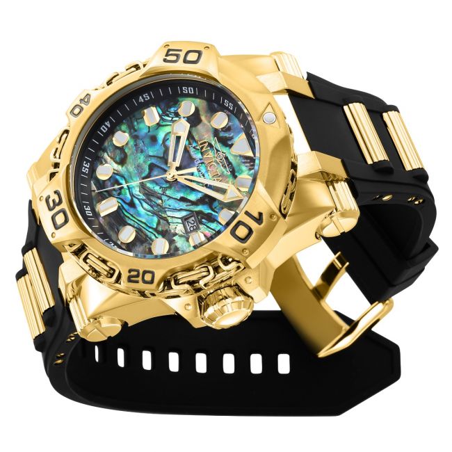 Invicta S1 Rally Mammoth Automatic Men's Watch w/Abalone Dial - 53mm,  Black, Gold (38772)