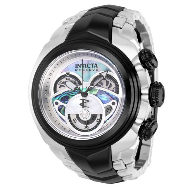 Invicta Reserve S1 Men's Watch w/Mother of Pearl, Abalone Dial - 54mm,  Steel, Black (38865)