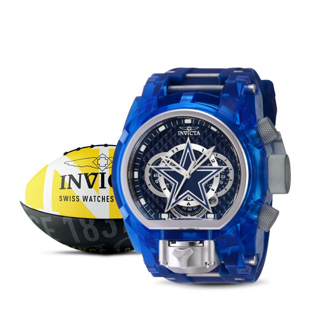 Dallas Cowboys Mens Stainless Steel NFL Watch Featuring A Digital