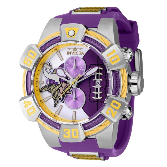 Invicta NFL Minnesota Vikings Chronograph Quartz Men's Watch 30274  886678359561 - Watches, NFL - Jomashop