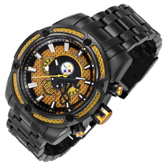 Invicta NFL Pittsburgh Steelers Women's Watch - 40mm, Black, Yellow (42893)