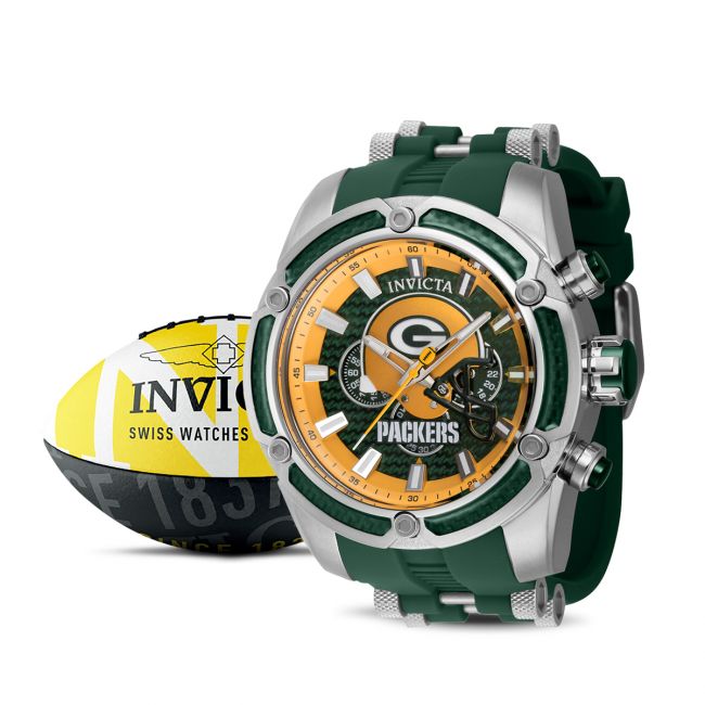 Invicta NFL Green Bay Packers Men's Watch - 52mm, Steel, Green (41895)