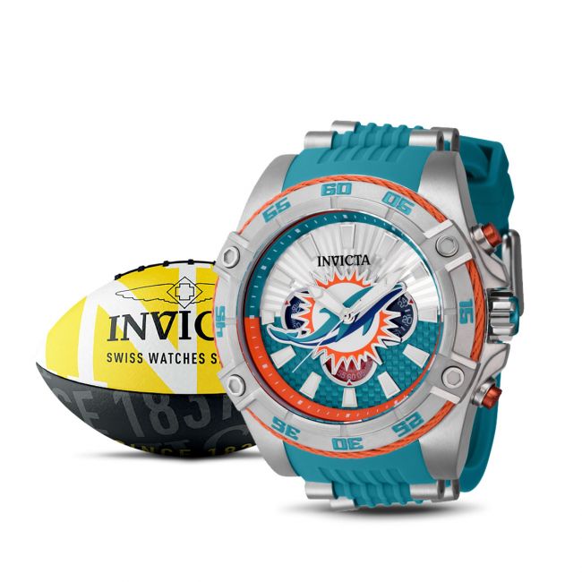 Invicta NFL Miami Dolphins Men's Watch 52mm, steel, green 41984