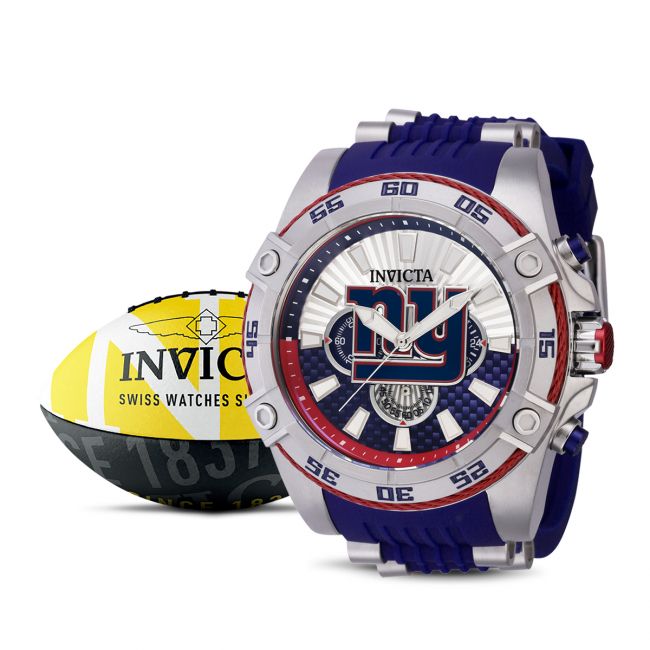 Invicta NFL New York Giants Men's Watch - 52mm, Steel, Blue (41987)