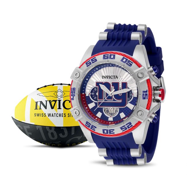 Invicta NFL New York Giants Women's Watch - 43.5mm, Steel, Blue (42004)