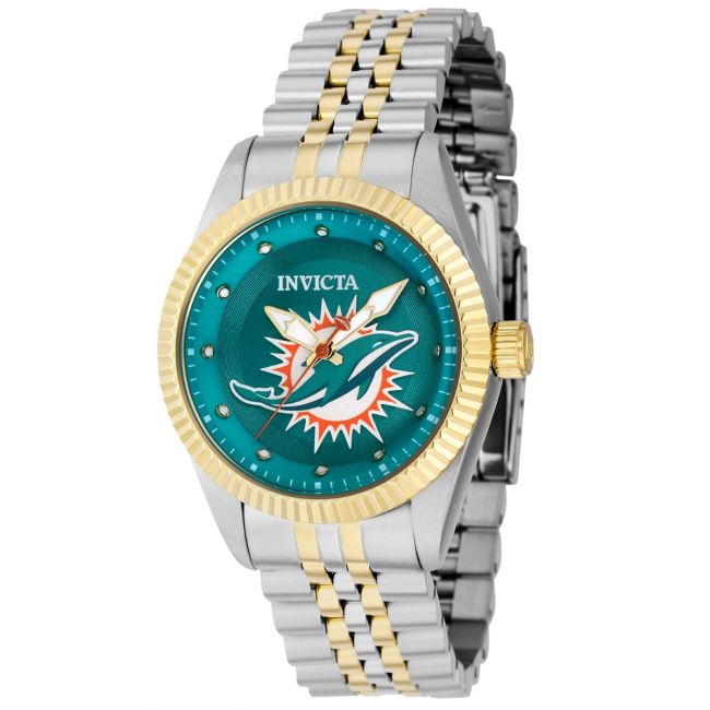 Invicta NFL Miami Dolphins Women's Watch - 36mm, Steel, Gold (42568)